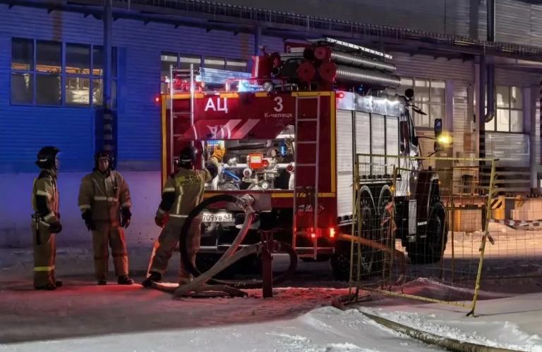 Предпросмотр. Оперативное тушение возгорания на ООО „КЧЗ Агрохимикат”